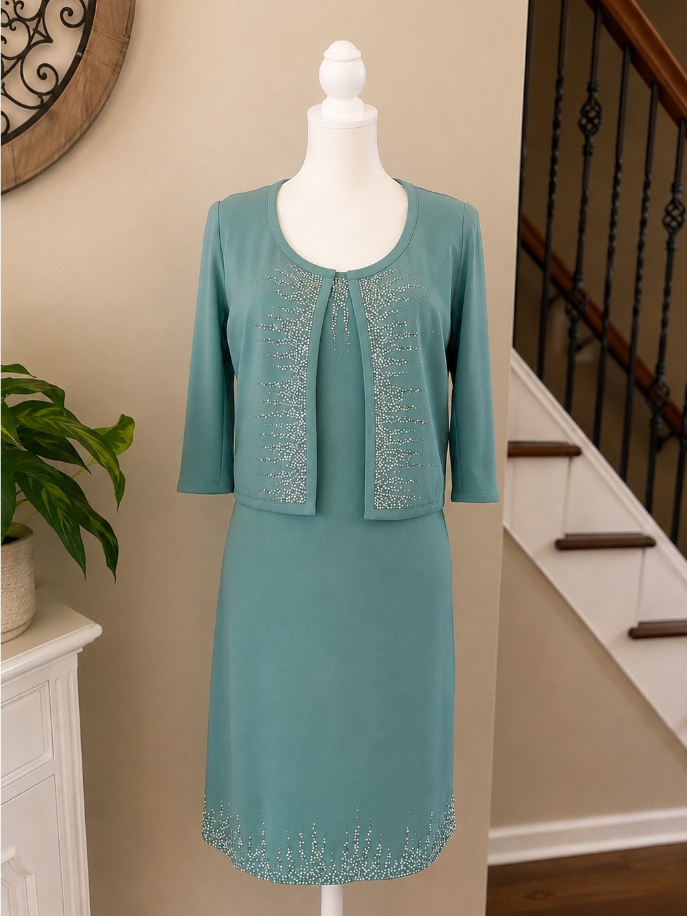 GRAYSE by Marie Gray Embellished Jacket & Dress Set – Size XS – Stunning!